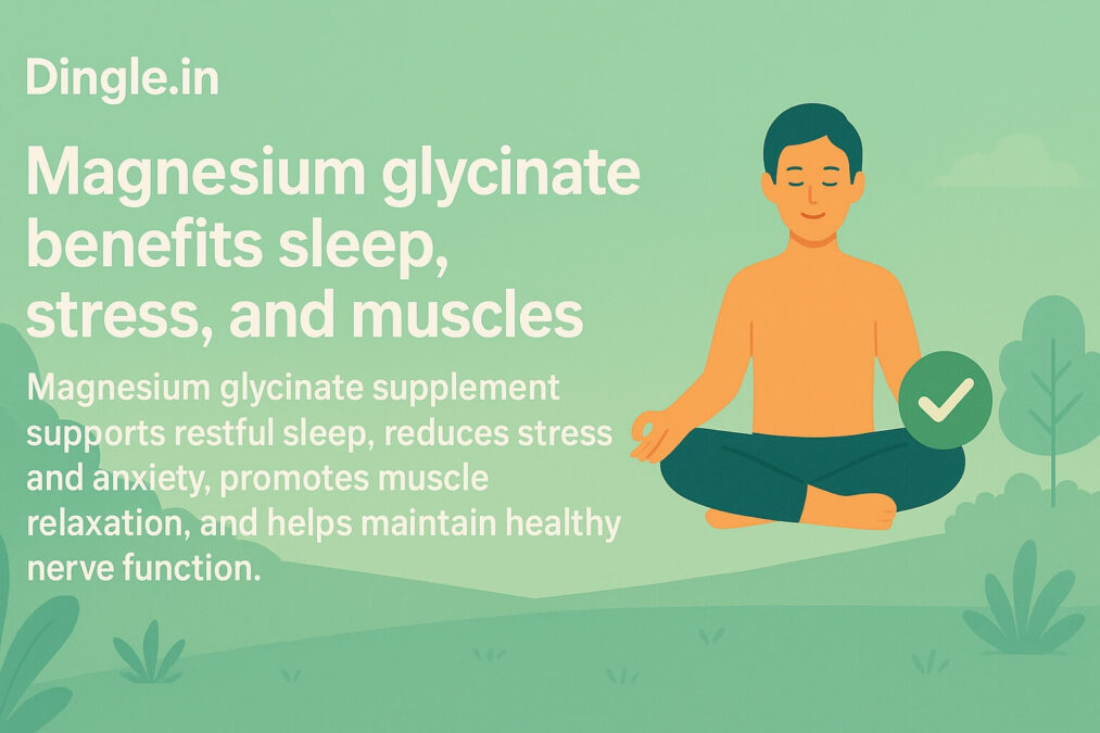 Magnesium glycinate supplement supports restful sleep, reduces stress and anxiety, promotes muscle relaxation, and helps maintain healthy nerve function