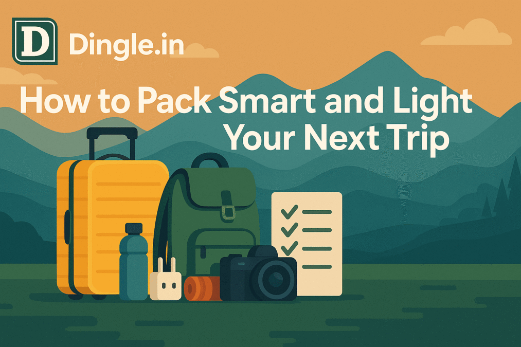 How to Pack Smart and Light for Your Next Trip?
Traveling can be fun, but packing for a trip? Not always. The trick is to pack efficiently and smart. With a little planning, you can avoid stress and enjoy your journey without dragging along unnecessary stuff.

Start by packing light. Choose clothes that can be mixed and matched easily. Go for outfits that suit different occasions and the weather at your destination. It’s better to carry a few versatile pieces than stuff your bag with “just in case” clothes you’ll never wear.

Weather plays a big role in packing. Always check the forecast before you leave. Whether it’s sunny beaches or chilly mountains, bring clothes that match the conditions. And don’t forget essential toiletries, medications, and your usual personal care items in travel-sized containers to save space.

Technology is part of every trip now. Pack your gadgets, but more importantly, remember their chargers. Different countries may have different plug types, so bring a universal travel adapter too. It’s a small item that saves big headaches.

A reusable water bottle is a travel must-have. It keeps you hydrated and cuts down on plastic waste. For daily sightseeing, carry a light daypack—it’s perfect for holding your bottle, wallet, camera, or snacks while you’re out exploring.

Before you fly, check the airline’s baggage rules. Every airline has different size and weight limits, and going over them could cost you extra fees. For short trips, consider skipping the big suitcase and going with just a carry-on. It’s faster, easier, and you won’t have to wait at baggage claim.

Lastly, use a checklist. It helps you pack only what you need and avoids last-minute panic. A simple list can make sure you don’t forget essentials like your passport, medications, or charging cables. Travel smart. Pack smart. And make space for memories, not just things.
Dingle.in